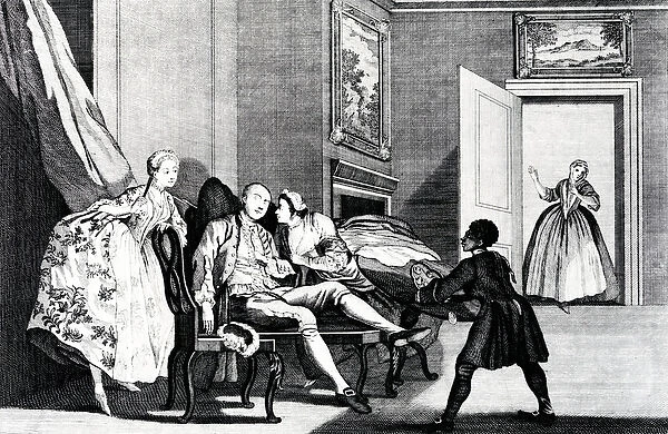 Stealing a Kiss, c, 1743 (engraving)