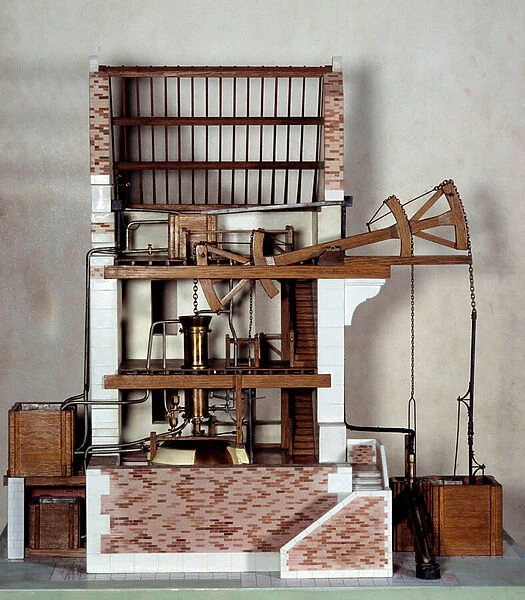 The Steam Machine by Thomas Newcomen (1664-1729). 1711 Paris, CNAM