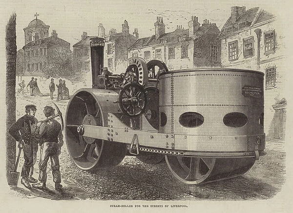 Steam-Roller for the Streets of Liverpool (engraving)