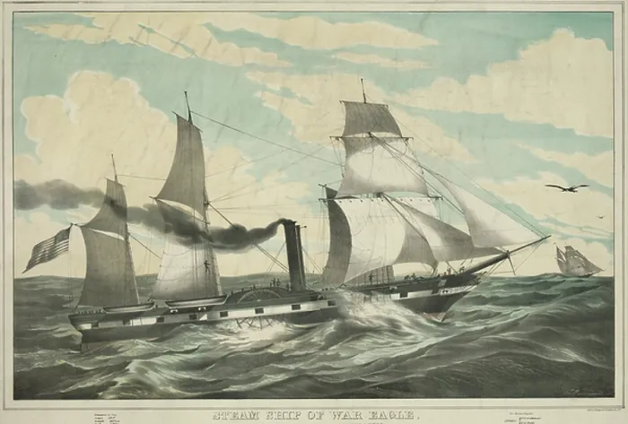 Framed Print : Steam ship of War Eagle