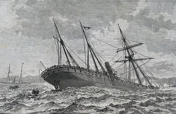 The steamer 'Tasmania', 1850