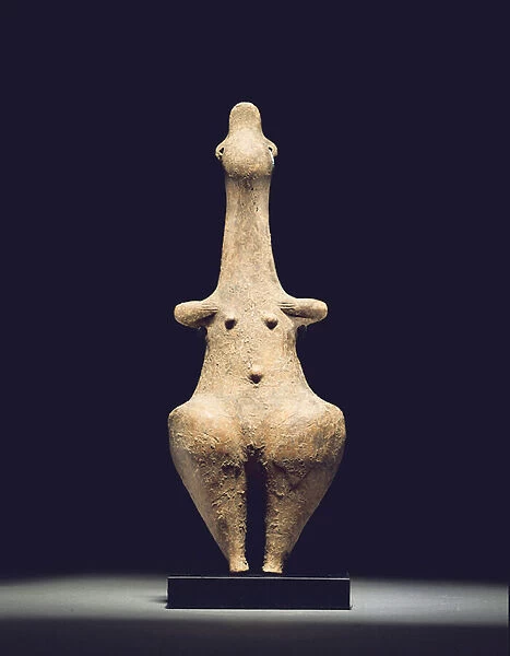 Steatopygous female idol, early 1st millennium BC (terracotta)