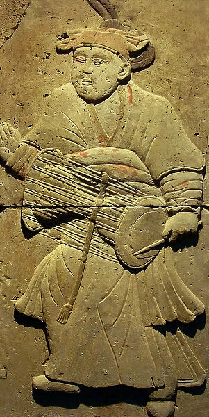 Stele depicting a musician (terracotta)