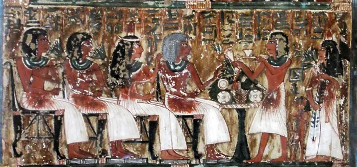 Framed Print : Stele Irynefer: Top level:The gods Anubis and Osiris enthroned facing Ahmose Nefertari and Amenhotep first deified: 2nd Level Framed Print : Stele Irynefer: Top level:The gods Anubis and Osiris enthroned facing Ahmose Nefertari and Amenhotep first deified: 2nd Level