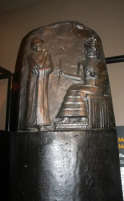Framed Print : Stele showing part of the Code of Hammurabi (Codex Hammurabi), the best preserved ancient law code, was created c1760 BC (middle chronology) in ancient Babylon