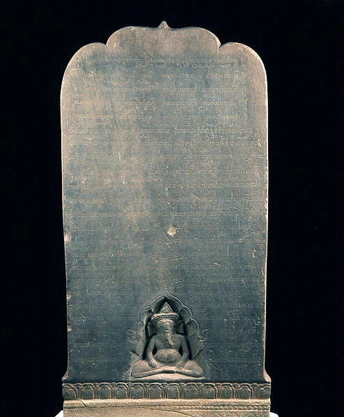 Stele from Vat Phrah Theat (stone)