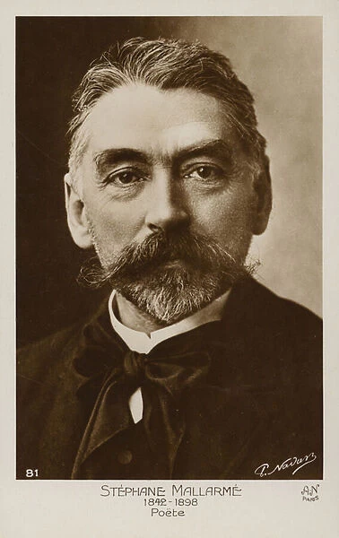 Stephane Mallarme (1842-1898), French poet (b  /  w photo)