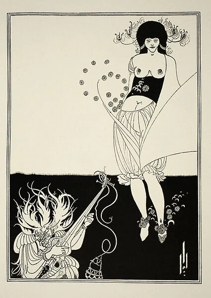 The Stomach Dance, from Salome by Oscar Wilde (1854-1900) 1893 (line block print)