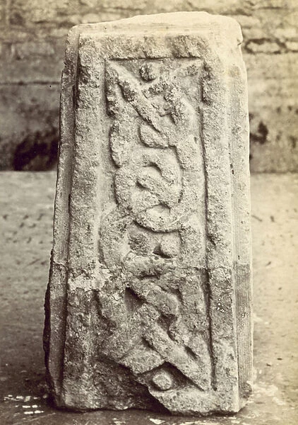 Stone in Cricklade Old Church (b  /  w photo)