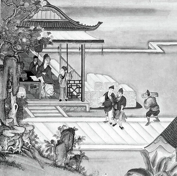 Store of paper trader, 18th century (chinese painting)