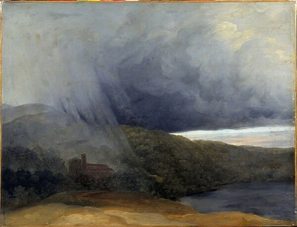 Storm by a lake. Pierre-Henri De Valenciennes (1750-1819), 18th century