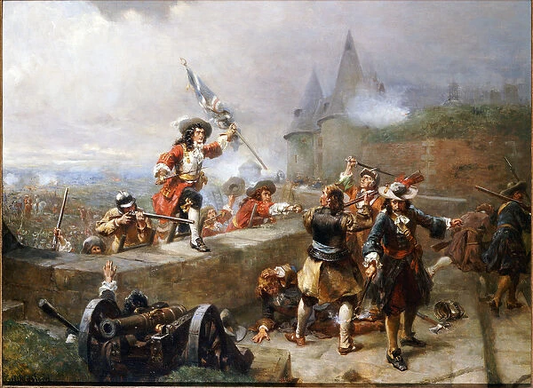 Storming the Battlements (oil on canvas)