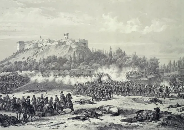 Framed Print : Storming of Chapultepec Castle by American troops, September 14, 1847, by Carl Nebel (1805-1855), engraving by Jean Baptiste Bayot Adolphe (1810-1866), Mexican-American War, Mexico, 19th century