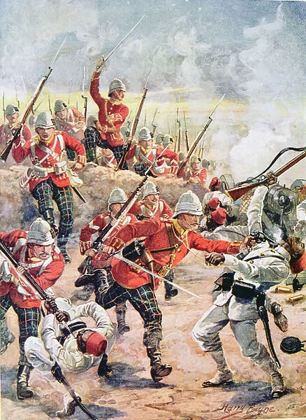 Storming the Trenches, illustration from Glorious Battles of English History by Major C. H. Wylly, 1920s (colour litho)