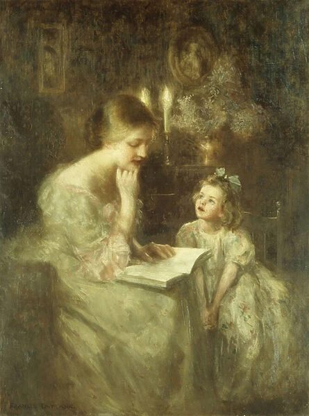 Storytime (oil on canvas)