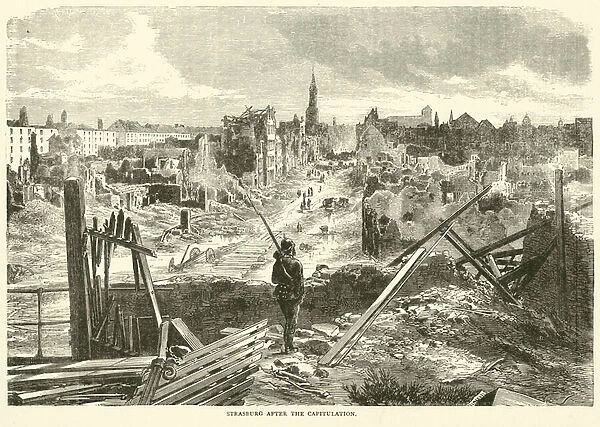 Strasburg after the capitulation, September 1870 (engraving)