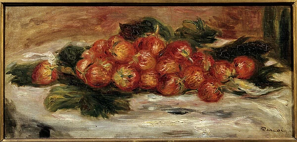 The strawberries. Painting by Pierre Auguste Renoir (1841-1919), 19th century
