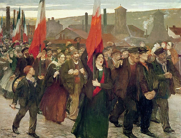 The Strike, 1899 (oil on canvas)