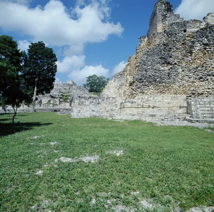Framed Print : Structure I with Structure II in background, Becan, Campeche, Mexico, Mayan civilization, 3rd-10th century Framed Print : Structure I with Structure II in background, Becan, Campeche, Mexico, Mayan civilization, 3rd-10th century