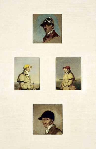 Studies of Jockeys (oil on canvas)