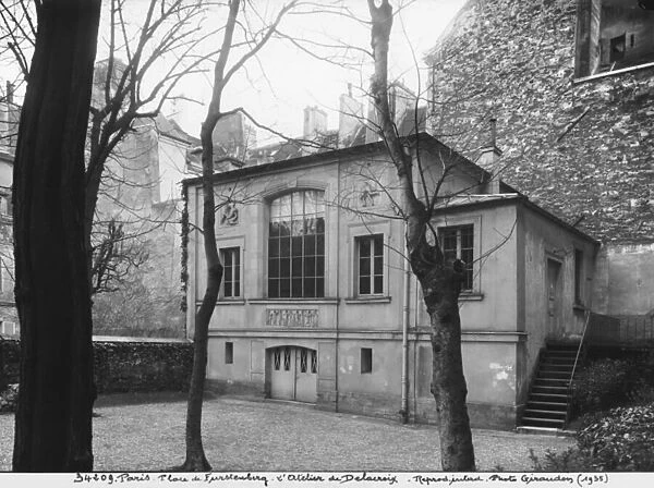 Studio of the French painter Eugene Delacroix, place de Furstenberg, 1935 (b  /  w photo)