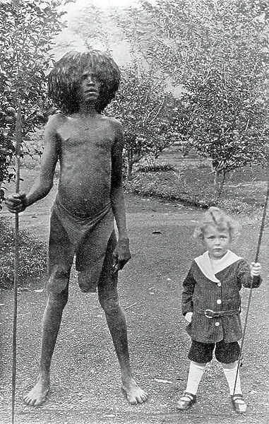 A Study in Black and White, from Twilight Tales of the Black Baganda, published 1911 (b / w photo)