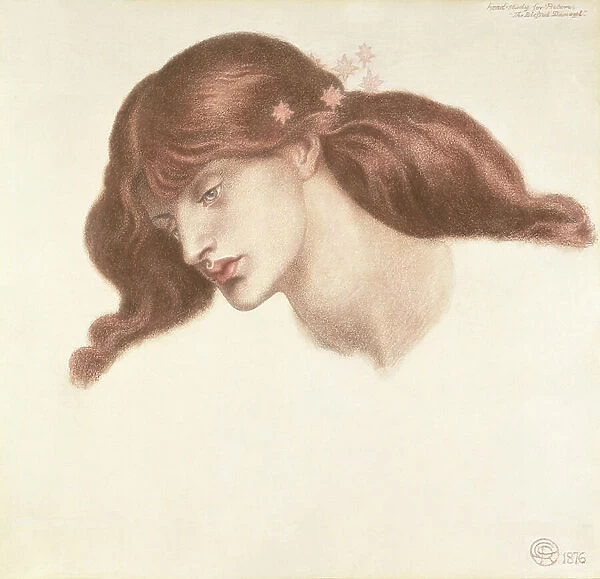 Study for the Blessed Damozel, 1876 (colour chalk on paper)