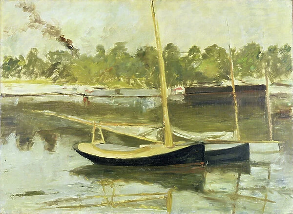 Study of a boat at Argenteuil, 1874 (oil on canvas)