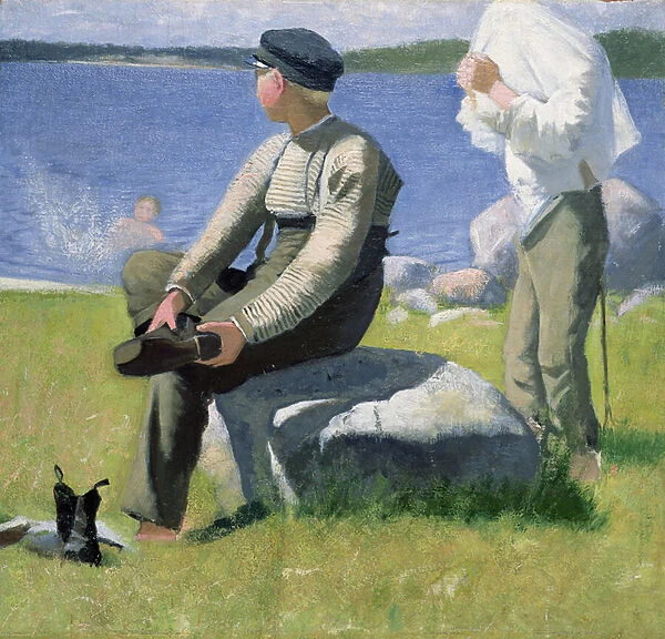 Study for Boys on the Beach, 1884 (oil on canvas)