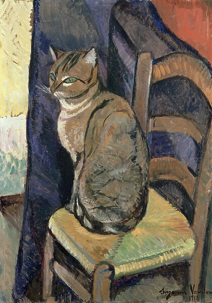 Study of a Cat, 1918 (oil on canvas)
