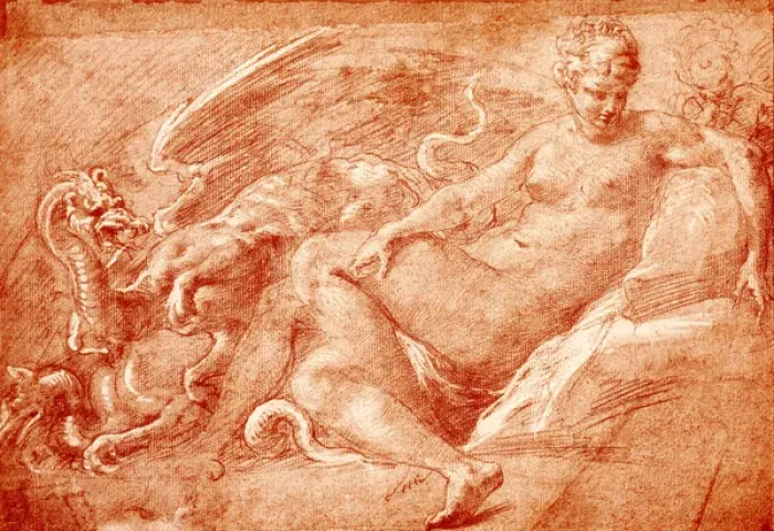 Framed Print : Study to Ceres on the dragon wagon