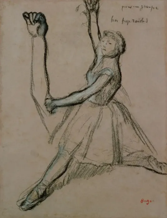 Framed Print : Study of a Dancer (chalk on paper) Framed Print : Study of a Dancer (chalk on paper)