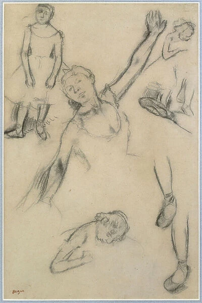 Study of dancers (pencil on paper)