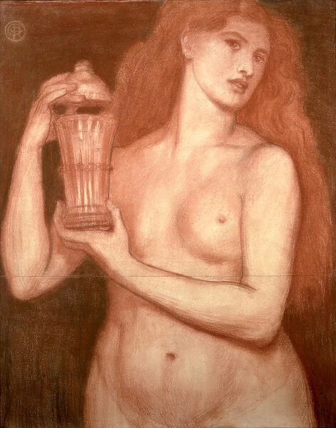 Study of a female nude (pastel on paper)