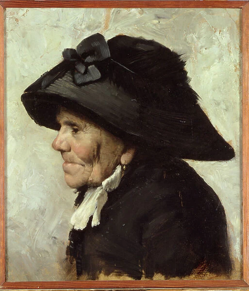 Study of the Head of an Old Woman, 1880s (oil)