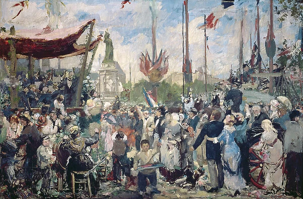 Study for Le 14 Juillet 1880, 1880-84 (oil on canvas)