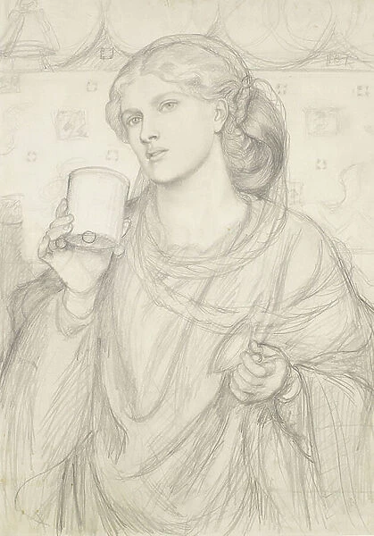 Study for The Loving Cup (pencil on paper)