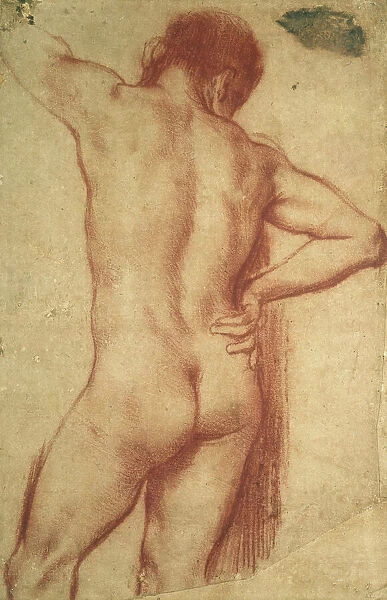 Study of a nude Man (red chalk on brownish paper)