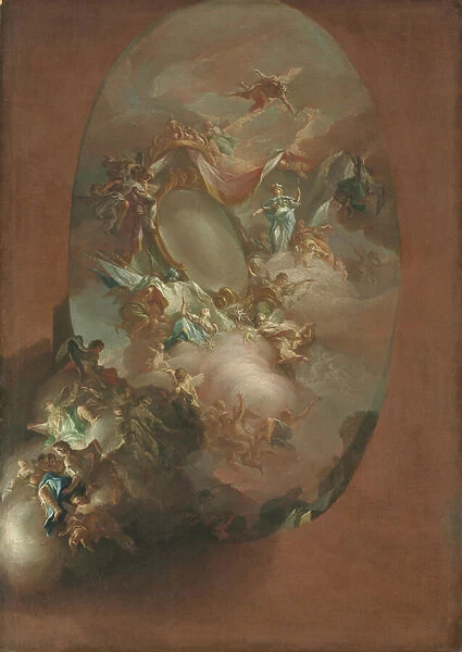 Study for 'The Apotheosis of Ferdinand IV and Maria Carolina, King and Queen of Naples' (sketch for the ceiling of the Palazzo dei Regi Studi, Naples), c. 1781 (oil on canvas)