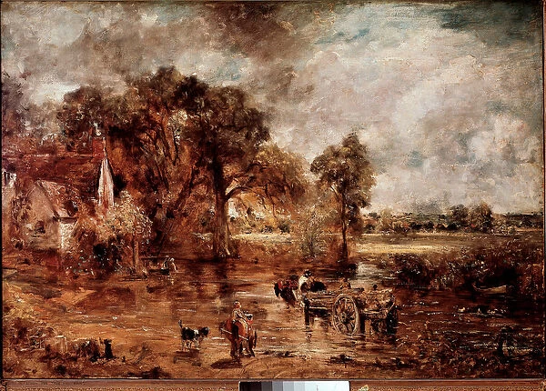 Study for 'The hay wain'. Painting by John Constable (1776-1837