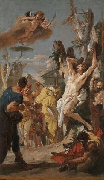 Study for 'The Martyrdom of Saint Sebastian', 1739 (oil on canvas)