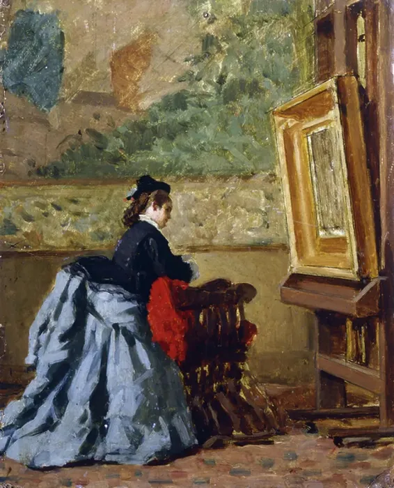 Framed Print : In the study, by Vito d'Ancona