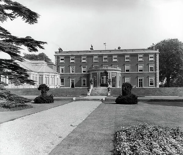 Sudbourne Hall, from England's Lost Houses by Giles Worsley (1961-2006) published 2002 (b / w photo)