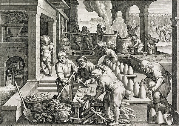 A Sugar Mill and the Production of Sugar Loaves, plate 14 from Nova Reperta