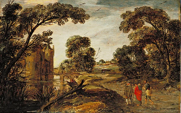 Summer Landscape (The Road to Emmaus) 1612-13 (oil on panel)