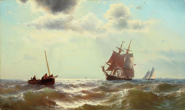 Summer Light on the Sea 1864 (Oil on canvas)