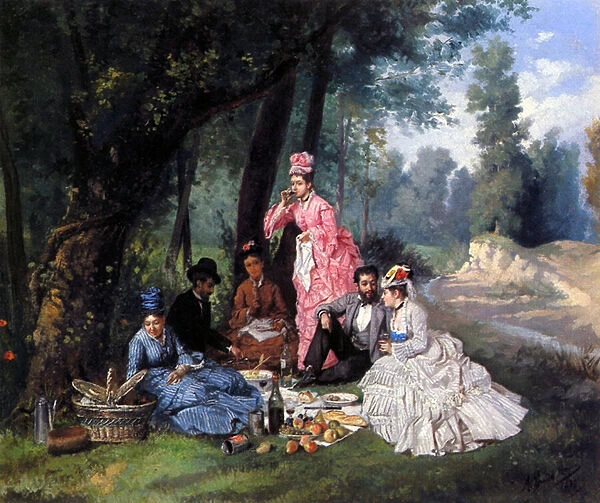 A Summer Luncheon, 1874 (oil on canvas)