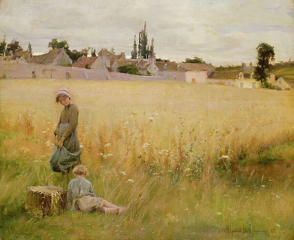A Summer Meadow, 1887 (oil on board)