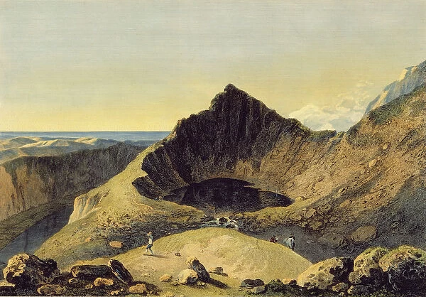 The Summit of Cader Idris Mountain, 1775 (engraving with w  /  c on paper)