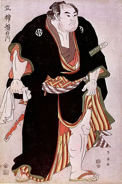 Sumo wrestler Tasugami Ban emon Japanese print by Shun ei Katsukawa (1762-1819)